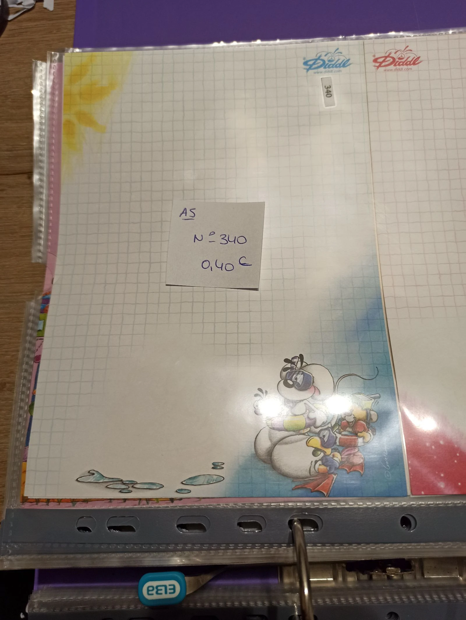 Feuille Diddl A5 340 0,40e 